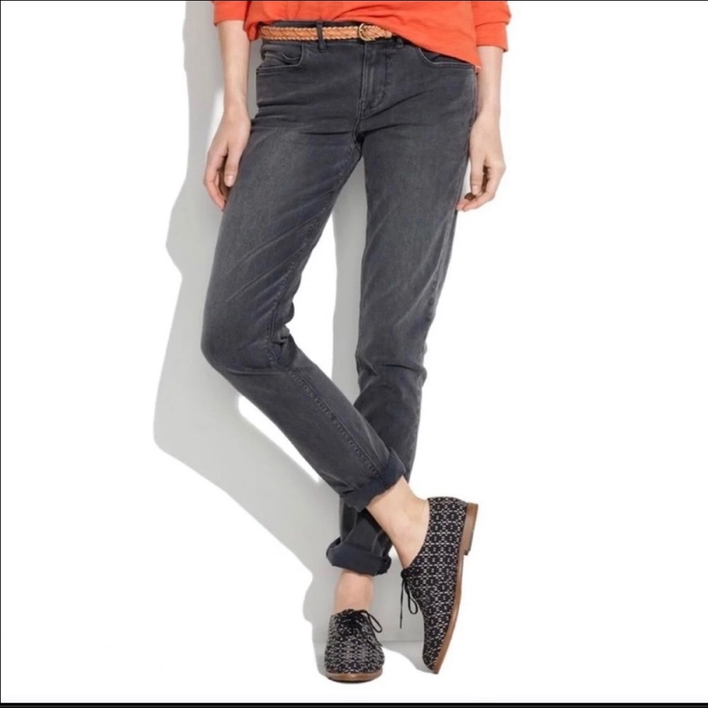 Madewell washed black slim boy boyfriend jeans 24